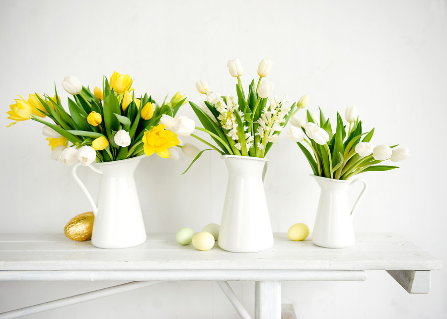 kwiatowe dekoracje na Wielkanoc fot. iBulb